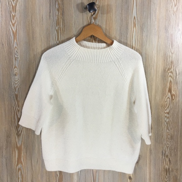Theory Sweaters - Theory cream mockneck cashmere sweater